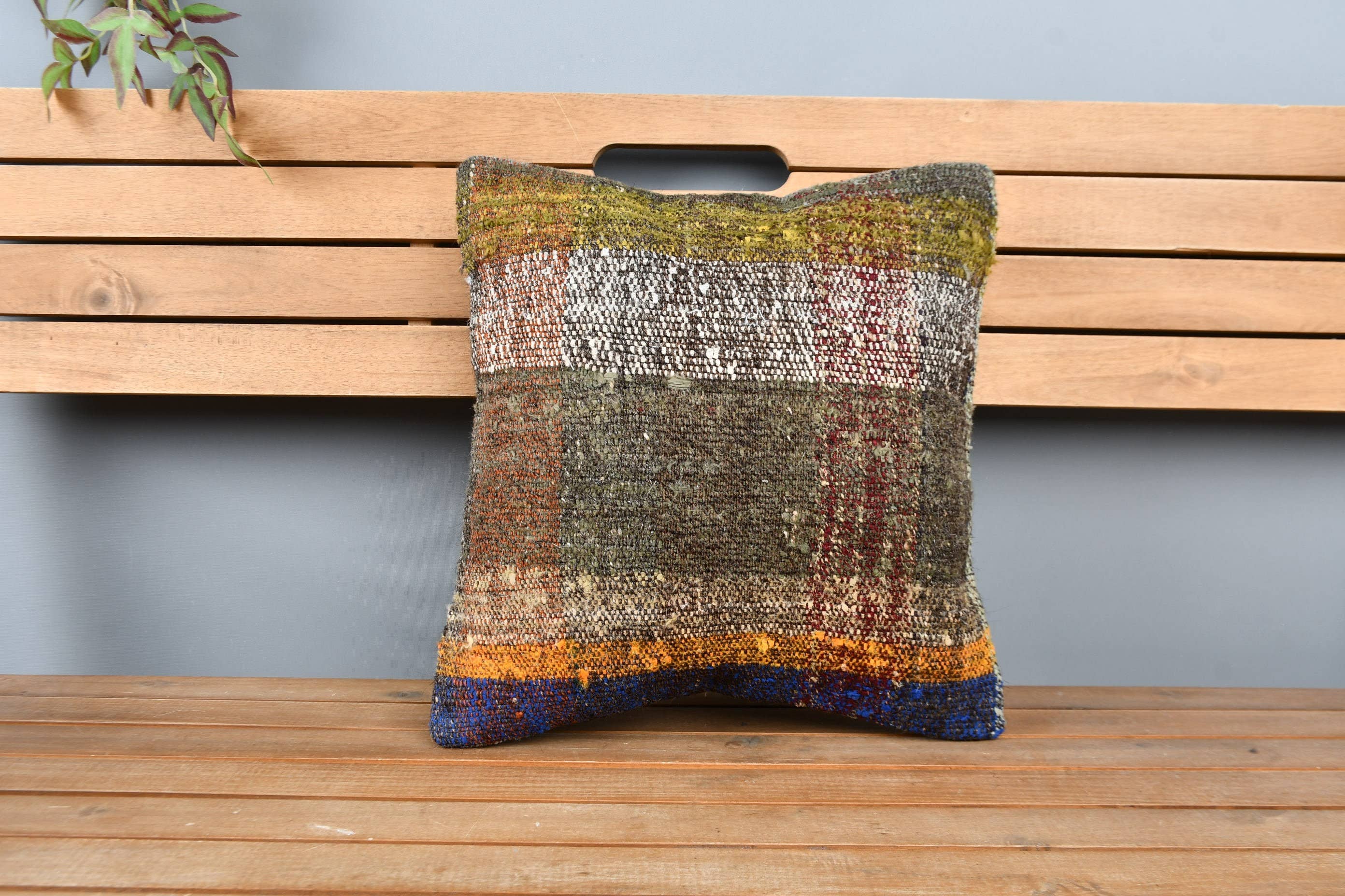 The Loom Wholesale – wholesale Prydnadskuddfodral – Vintage Kilim Kuddfodral, Boho, Brun Nyans, 40x40-218515