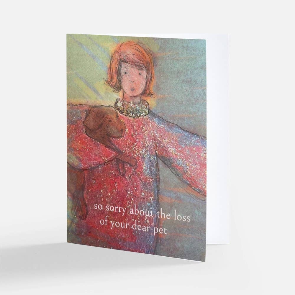 mary draper design - Wholesale Sympathy Card - Angel with Dog card