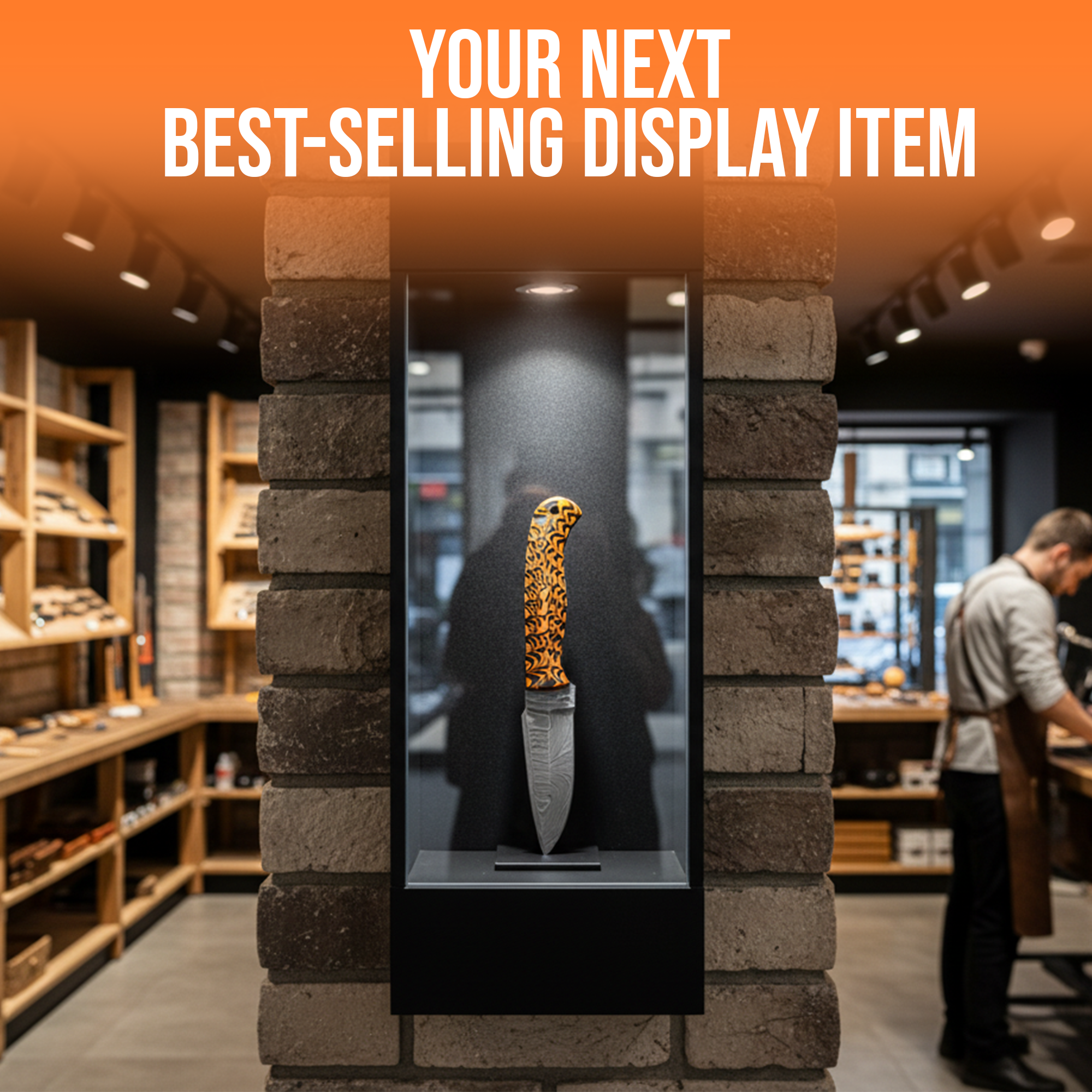 FH KNIVES - Wholesale Pocket Knife/Holder - 8' Damascus knife with leather sheath  Grooved handle3