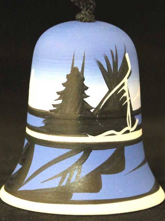 12143 Mountain Rainbow 2 1/4 x 2 3/4 Inch Bell for wholesale by Cedar Mesa Pottery