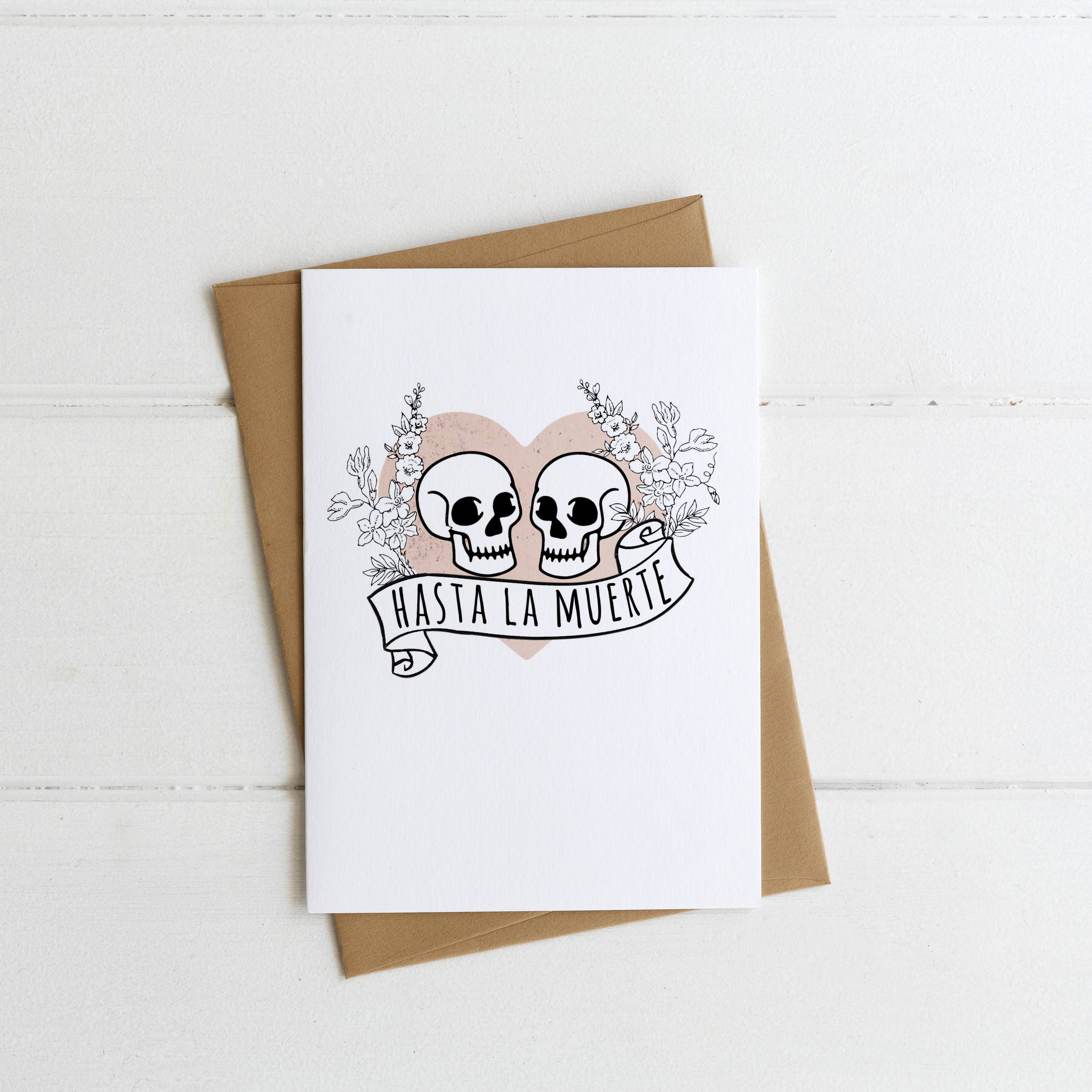 Highland Park Paper Co - Wholesale Love Card - Hasta La Muerte Hearts | Love Card2