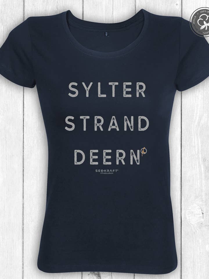 Nele shirt “SYLTER DEERN” — NAVY for wholesale by SEEKRAFT