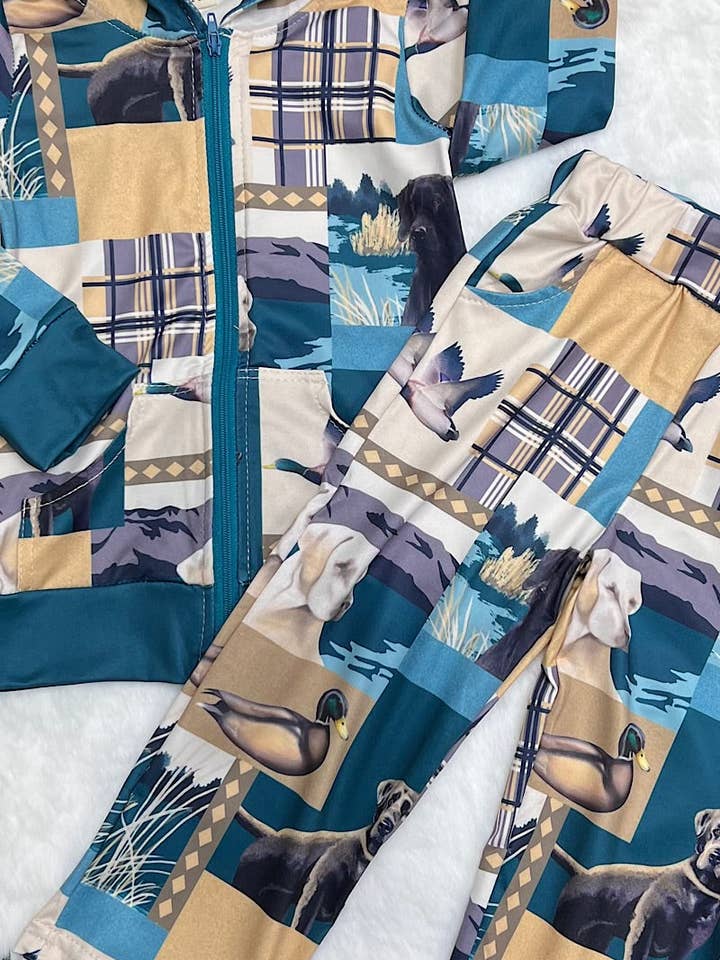 Kids Charm Online - Wholesale Top & Pant Set - Kids - HUNTING SEASON MULTI PRINTED JOGGER SET. BLP20220001 SOL