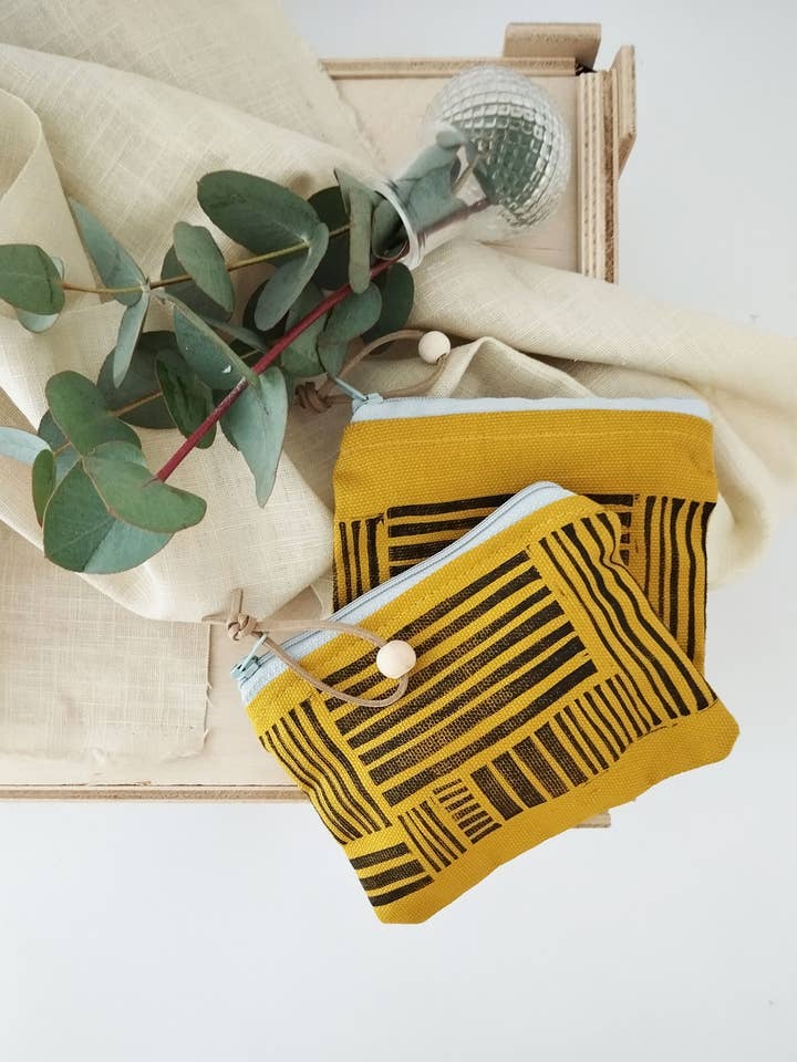 Graphic Pattern Zipper Pouch for wholesale by The Ink Job