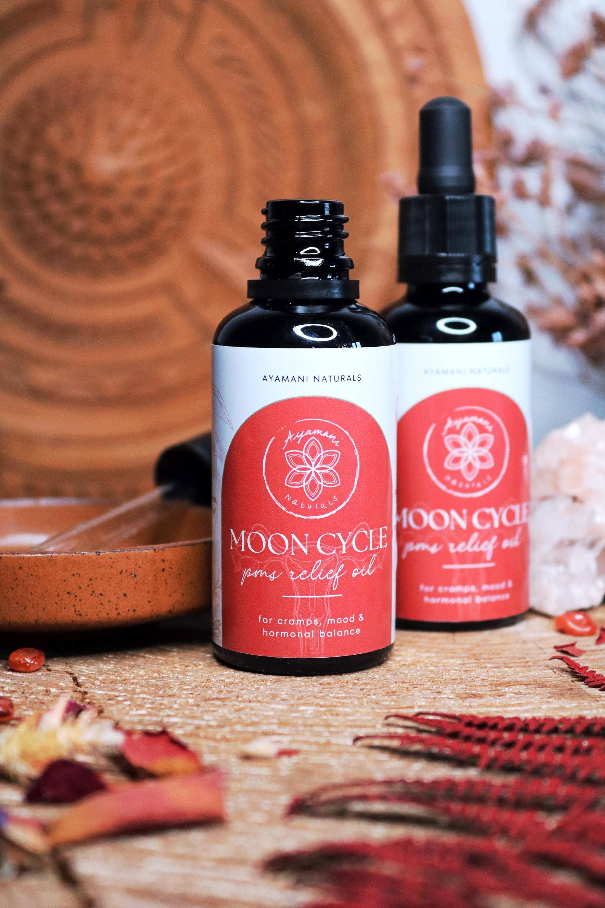 Ayamani Naturals - Vendita all'ingrosso Olio essenziale - Olio Moon Cycle per Sollievo da PMS con Copaiba, Incenso e Altri Estratti5