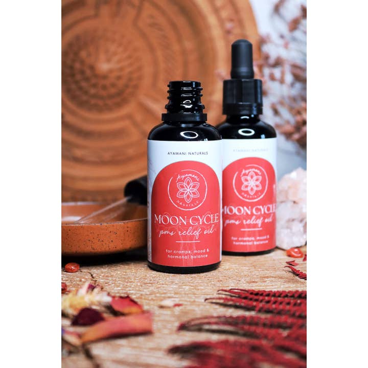 Ayamani Naturals - Wholesale Essential Oil - Moon Cycle PMS Relief Oil with Copaiba, Frankincense & More5