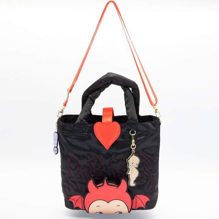 Entertainment Earth - Wholesale Tote Bag - Women's - Kewpie Devil Puffy Tote Bag with Angel Charm1