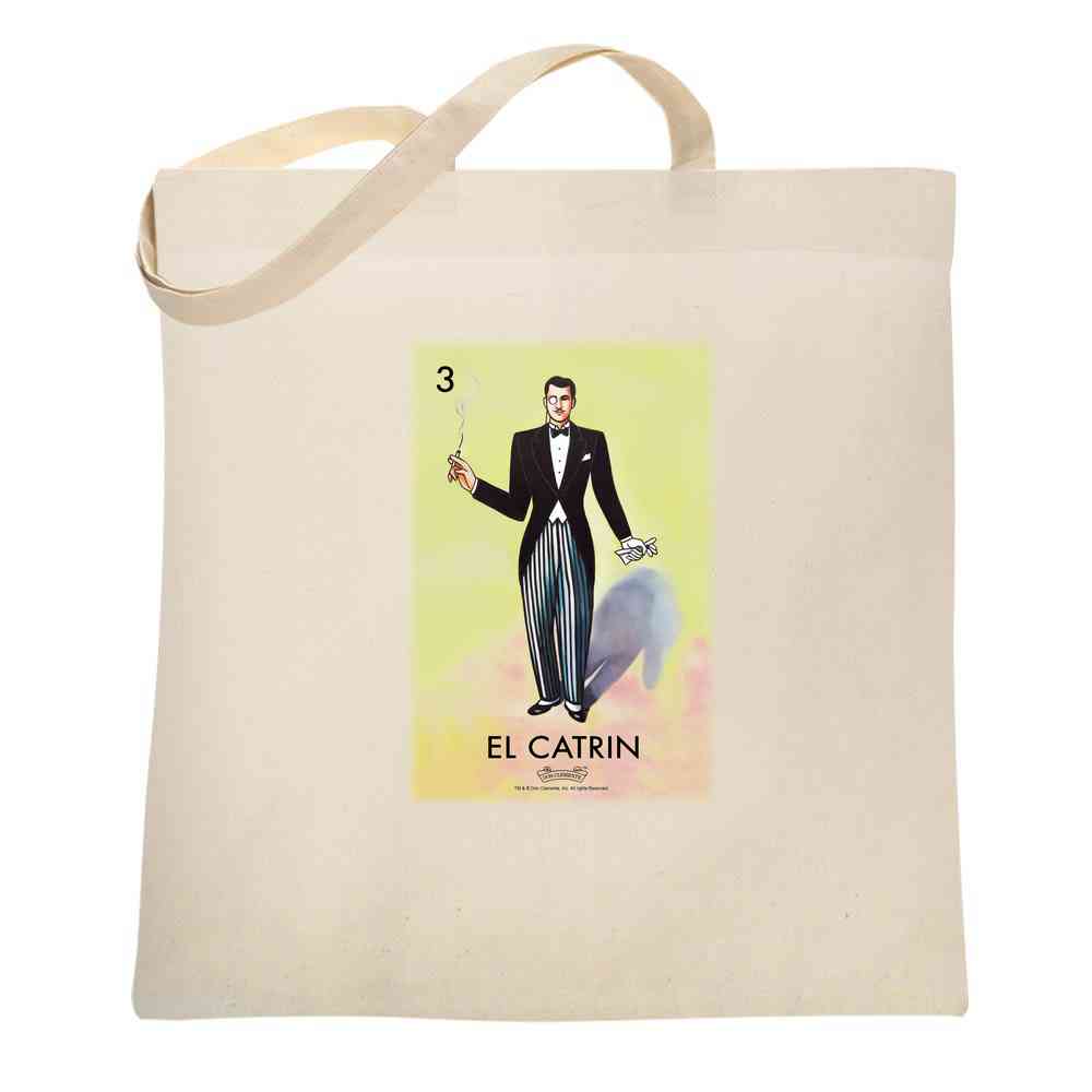 Pop Threads – Sacola - Unissexo por atacado – Sacola de bingo mexicano El Catrin Dandy Loteria Card0