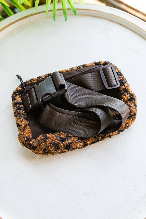 1st Allie - Wholesale Belt Bag - Women's - Sherpa Teddy Crossbody Belt Bag1