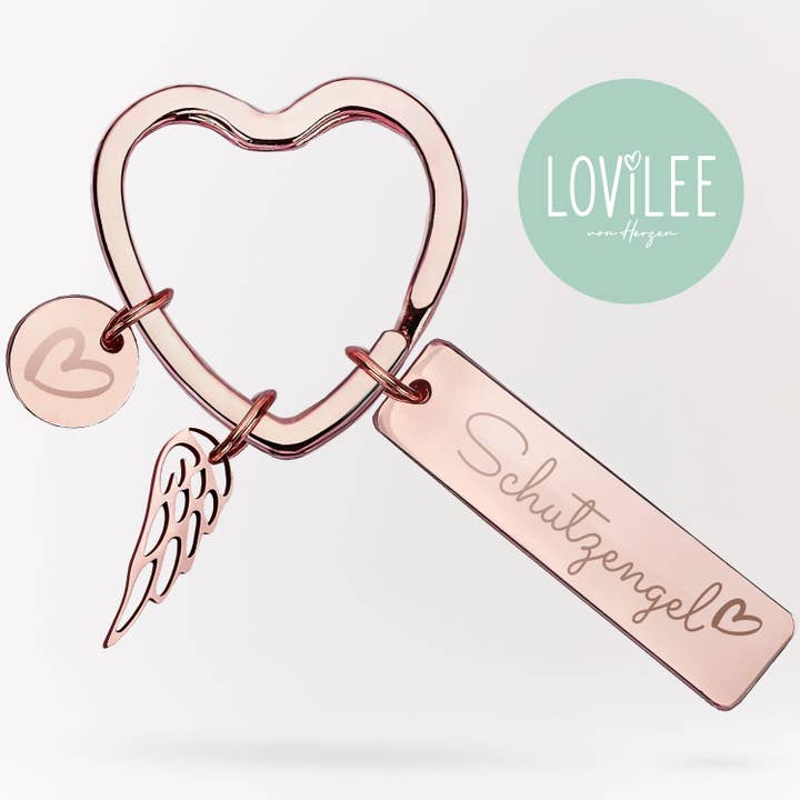 Guardian Angel (rose gold) | Keychain | No. SA-R-01 for wholesale by LOViLEE