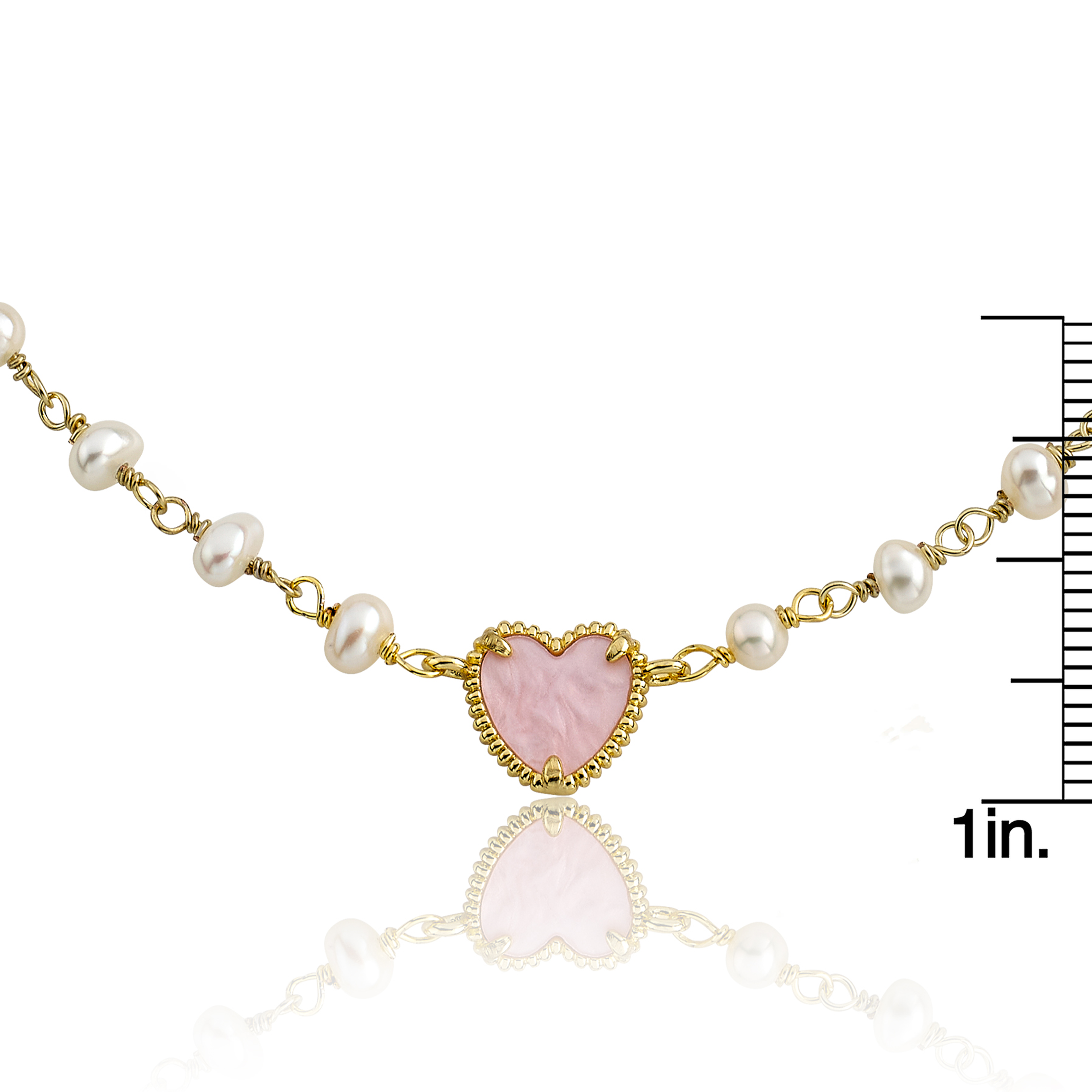 Little Miss Twin Stars - Wholesale Kids Necklace - Kids - Mother Of Pearl Heart Necklace3
