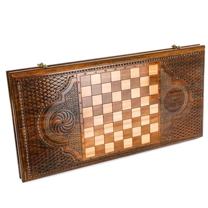 Hrachya Ohanyan - Wholesale Board Game - Hand Made Backgammon Ornamental classic 24"x 12" x 2"4