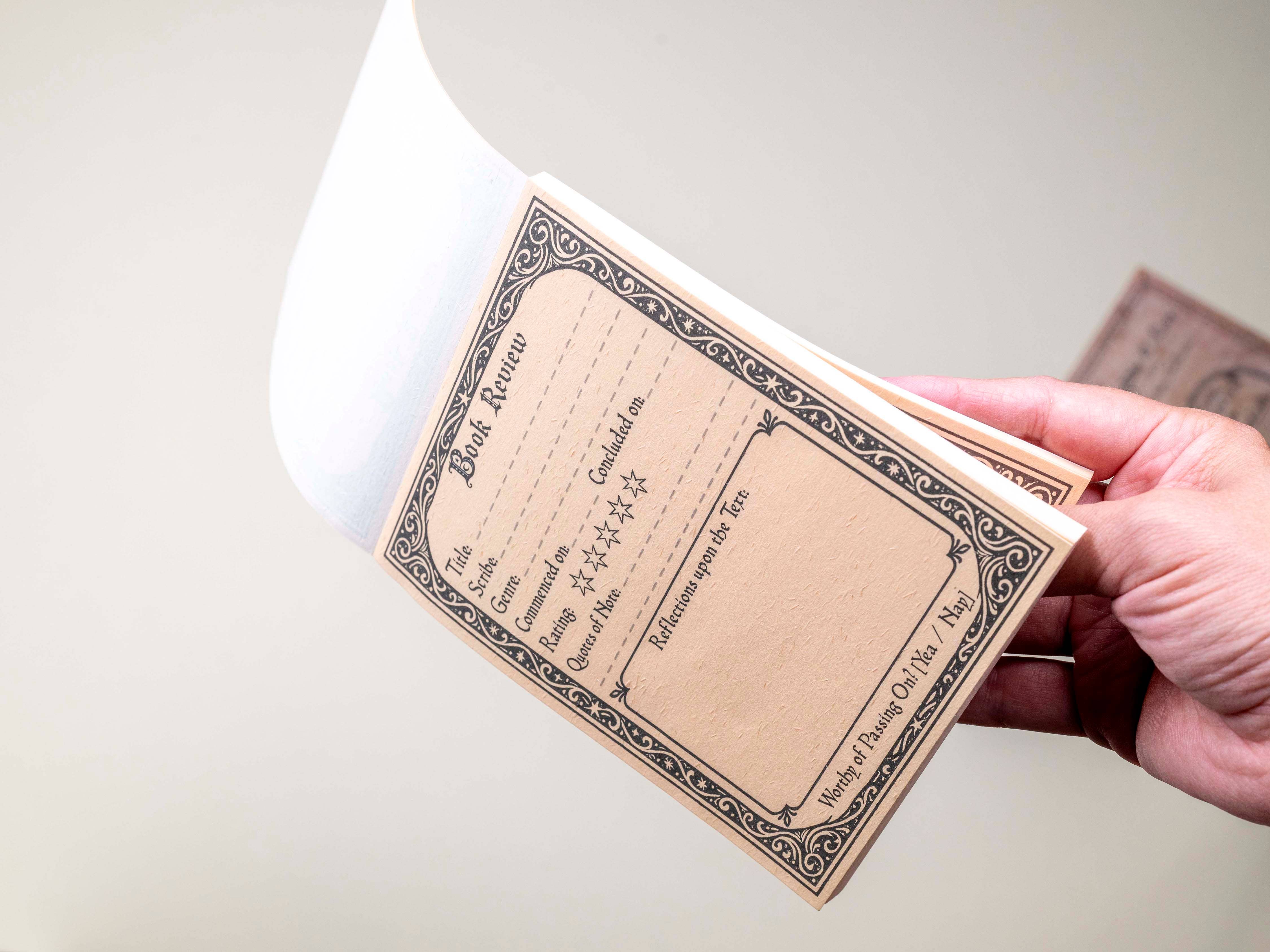 CoraCreaCrafts - Wholesale Notepad - Book Review Notepad0