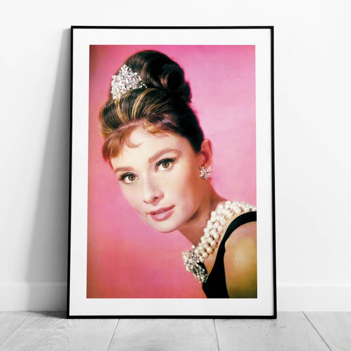 Retrato clásico vintage de Audrey Hepburn, póster enrollado para pared para venta al por mayor de House Prints