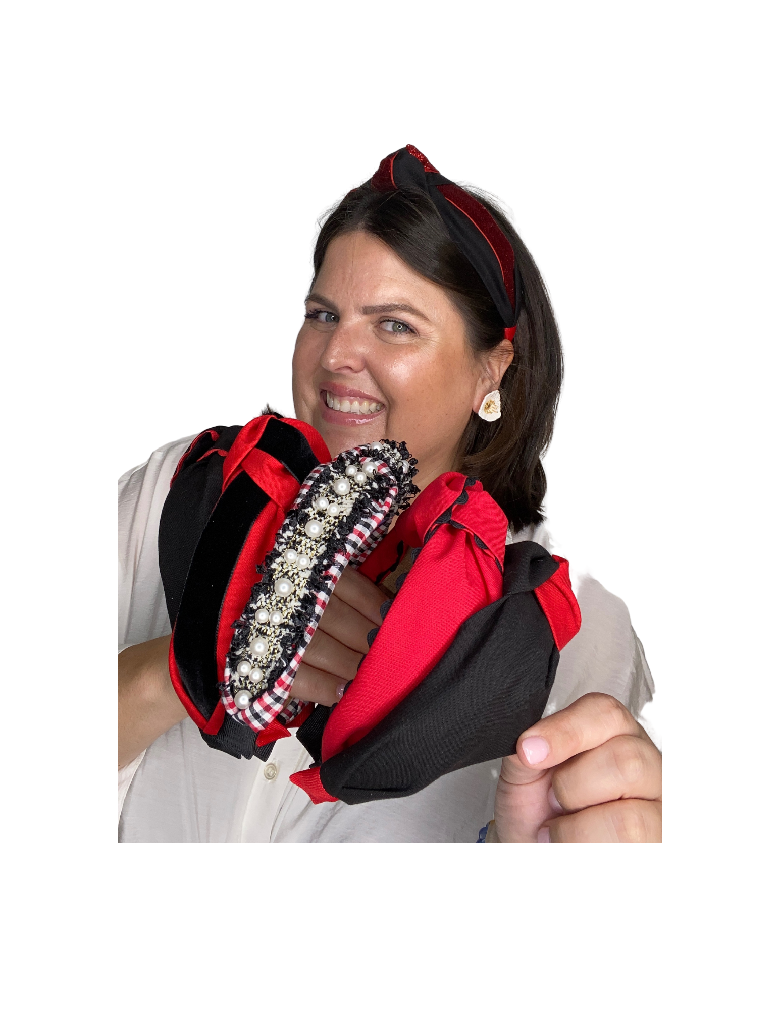 Pretty Happies - Wholesale Fashion Headband - Women's - Black and Red Twist4