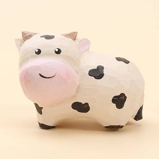 Gohobi Handcrafted Wooden Cow Ornamen for wholesale by Gohobi (We cover U.S. import duties)