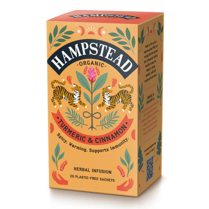 Hampstead Organic Turmeric & Cinnamon Tea - (Single - 1x20) for wholesale by Hampstead Tea