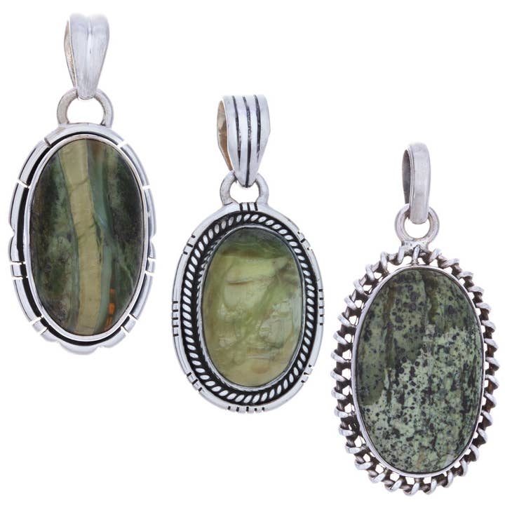 Assorted Swiss Opal Fancy Oval Pendant (32 to 41mmH) for wholesale by Kheops BLJ Jewelry