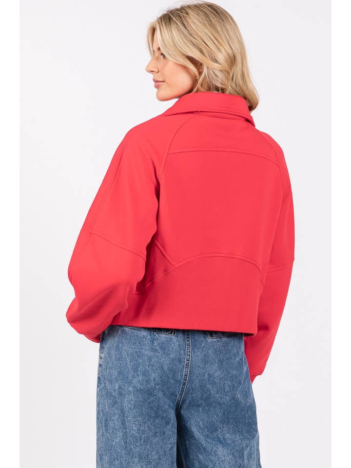 Sewn and Seen - Wholesale Sweatshirt - Women's - HALF ZIP FUNNEL NECK SWEATSHIRT6