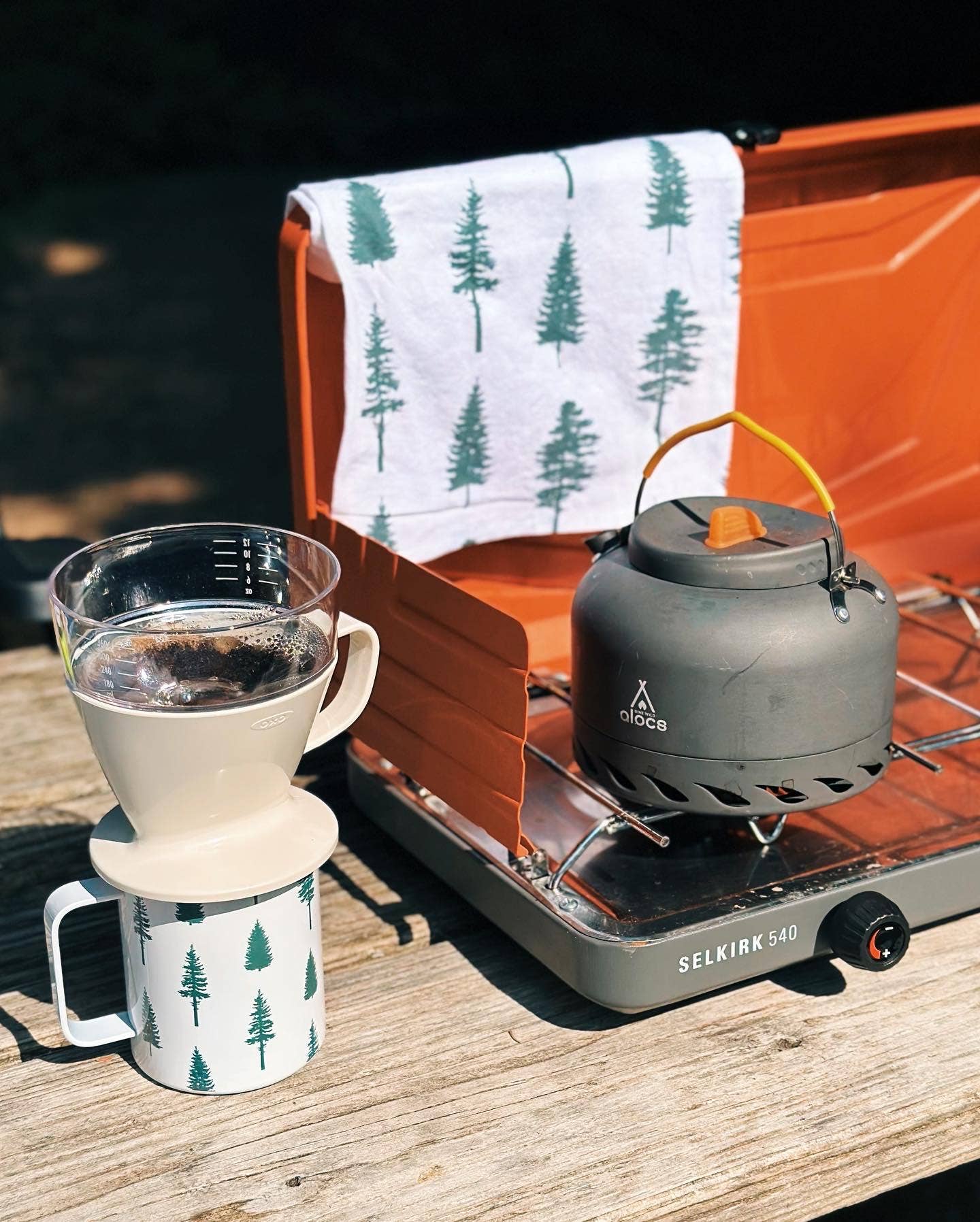 Reclaimed Maine Co. - Wholesale Tea Towel - Conifer Trees Tea Towel | Nature Inspired Kitchen Towel3