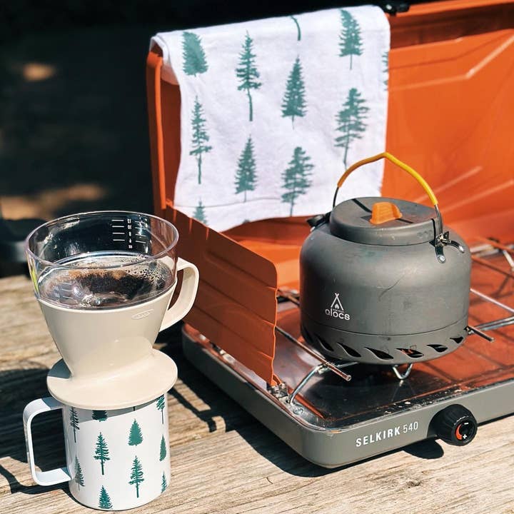 Reclaimed Maine Co. - Wholesale Tea Towel - Conifer Trees Tea Towel | Nature Inspired Kitchen Towel3