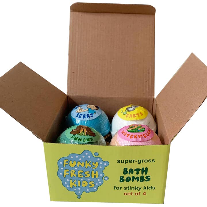Funky Fresh Kids - Wholesale Bath Bomb/Fizz - Booger Head Bath Bombs 4-Pack Gift Set for Kids1