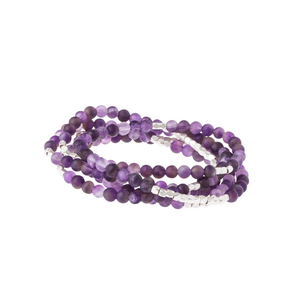 Scout Curated Wears - Wholesale Beaded Bracelet - Stone Wrap: Amethyst - Stone of Protection1