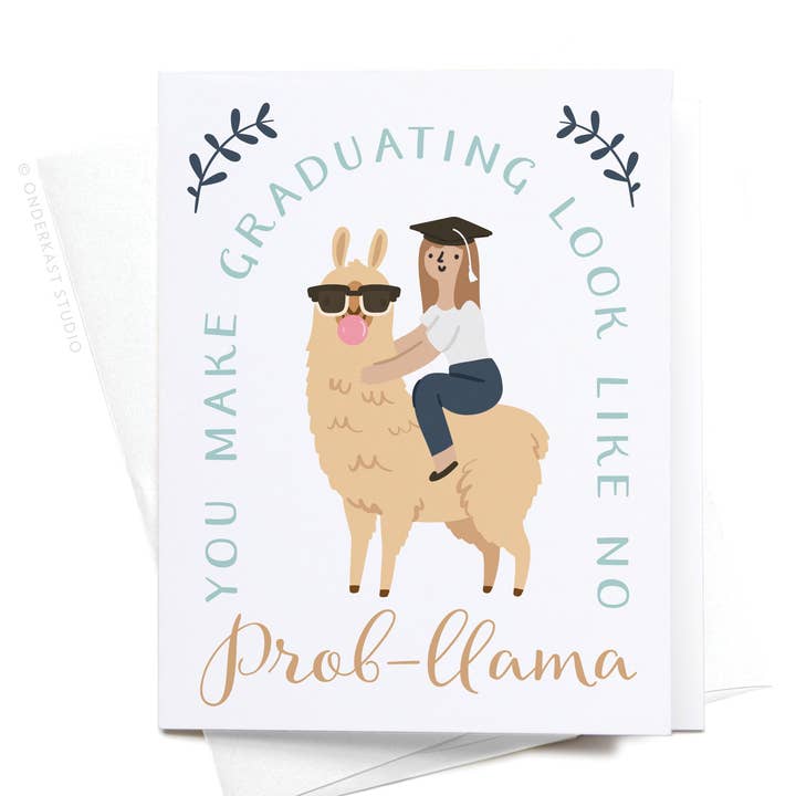 Inga problem-llama Gratulationskort – SLUTLAGER för wholesale av Easyhand Goods – formerly Onderkast