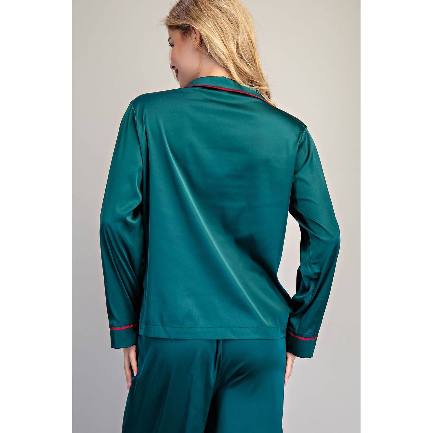 STYLE USA - Vente Haut et bas de pyjama – femme - Ensemble de détente en satin9