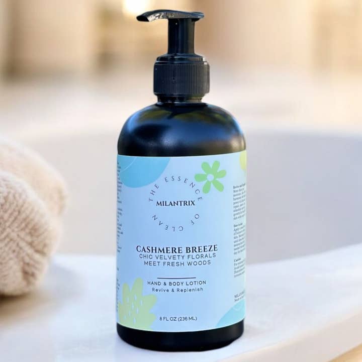 Natural Hand & Body Lotion 8oz - Cashmere Breeze for wholesale by Milantrix