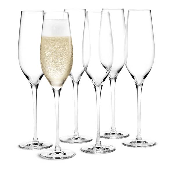 Danish Design Collective - Wholesale Champagne Flute - Holmegaard - Cabernet - Champagne Flutes - 9.8 oz - Set of 6