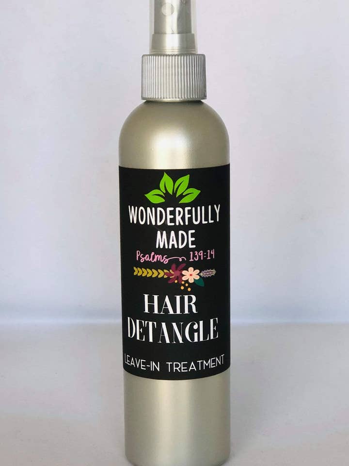 Hair Detangle | Leave-in Conditioner | Controls Frizz | Easy Combing | Styling Heat Protector | Organic Herbal | Natural Hair Products for wholesale by Wonderfully Made .love