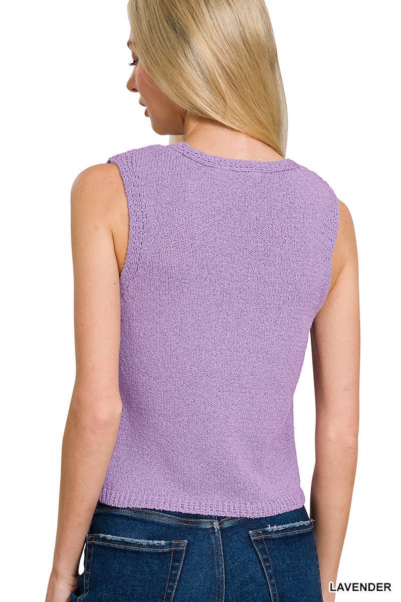 Vanilla Monkey - Wholesale Knit Top - Women's - Hook And Eye Sweater Vest1
