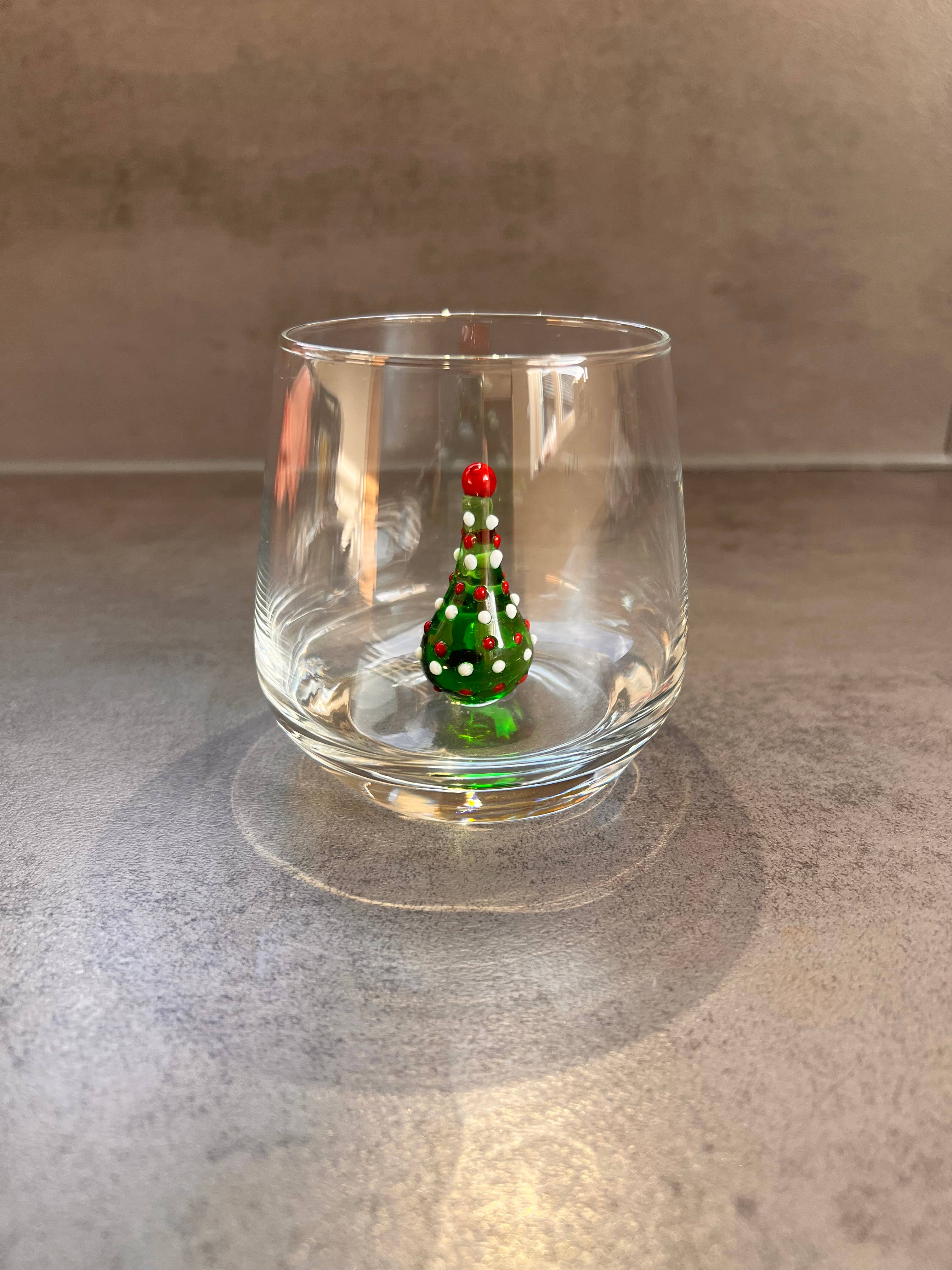 Piece of Trend - Wholesale Drinking Glass/Cup - Piece of Glass - Drinking Glass - Murano Glass - Christmas - Tree2