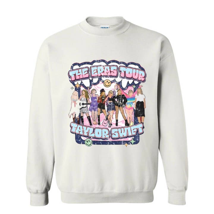 Eras tour crewneck for wholesale by Let's Go Boho Boutique