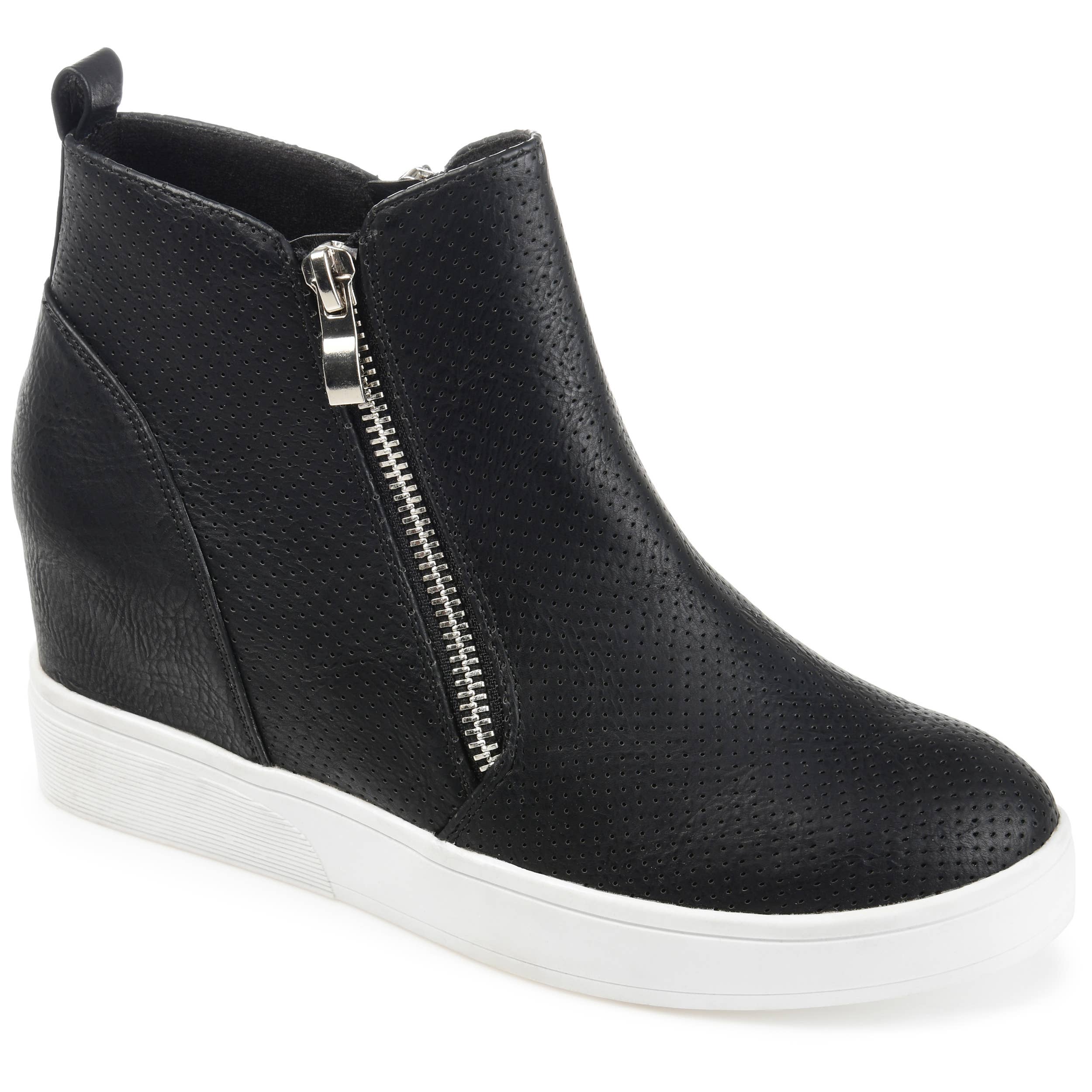 Journee - Wholesale Wedges - Women's - Pennelope Wedge Sneakers In Faux Leather0