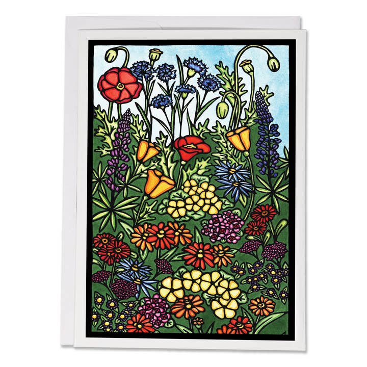 Sarah Angst Art - Wholesale Everyday Greeting Card - Greeting Card Field of Wildflowers2