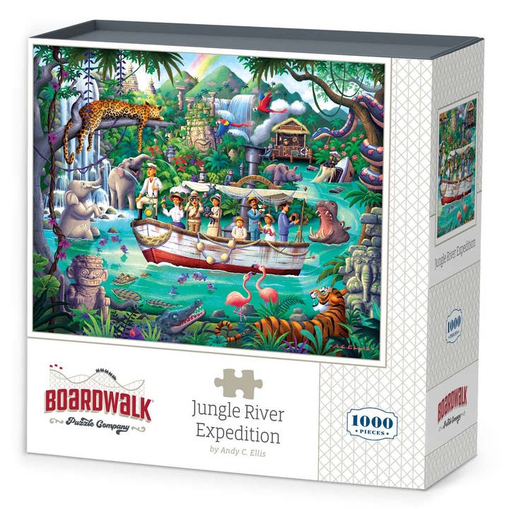 Jungle River Expedition - 1000 Piece for wholesale by Boardwalk Puzzle Company