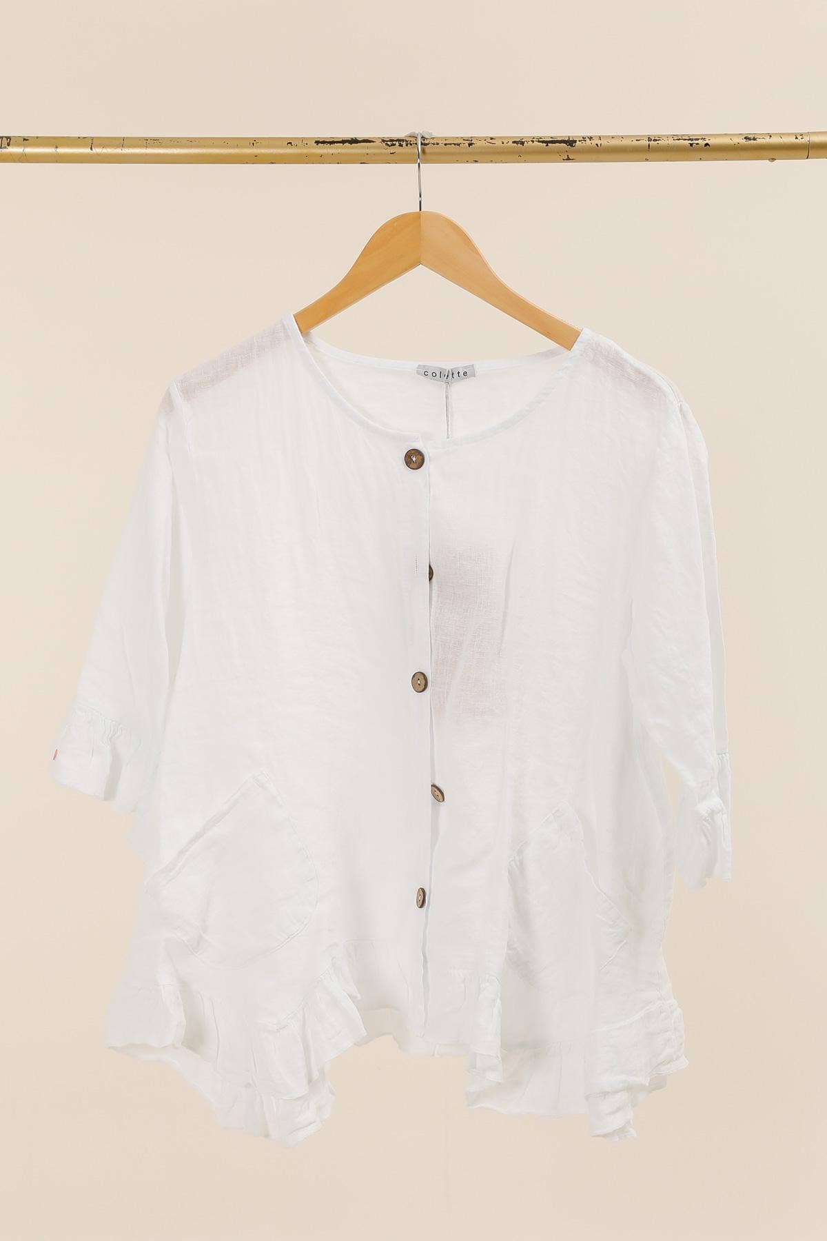 la maison des fibres naturelles - Wholesale Varsity/Baseball Jacket - Women's - Buttoned jacket 100% linen 163416