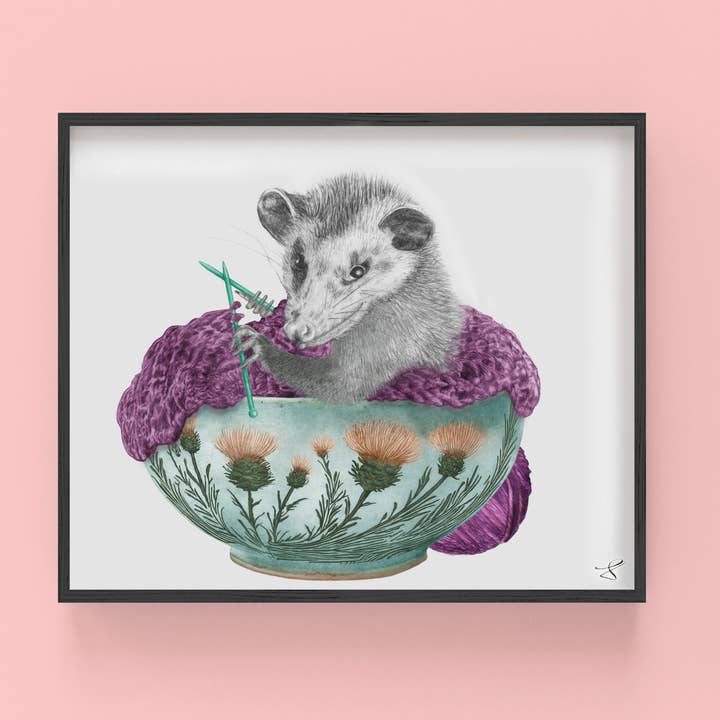 Fable Stover Opossum Portrait Study 8 x 10 for wholesale by Central & Gus