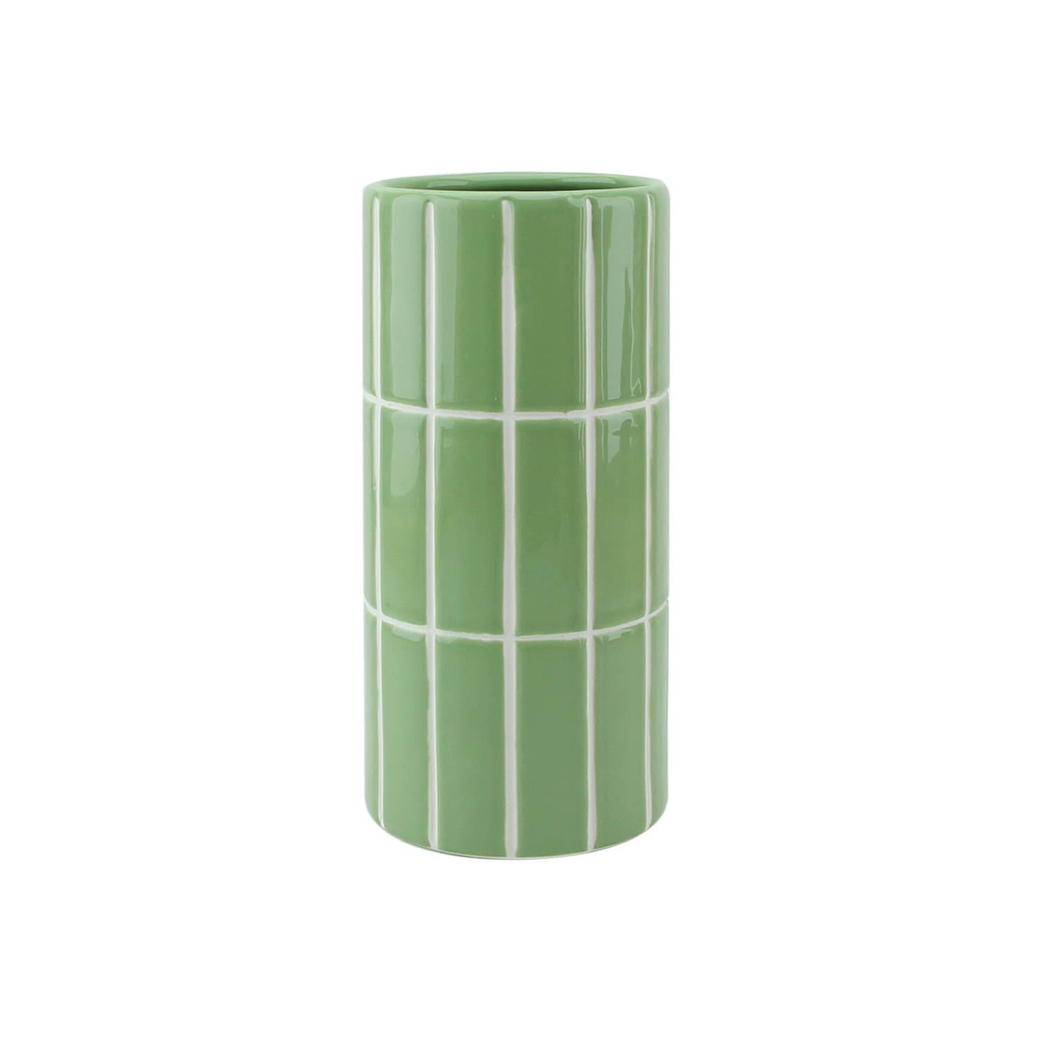 Opjet Paris - Vente Vases - Vase carrelage matcha D10,5 H23cm