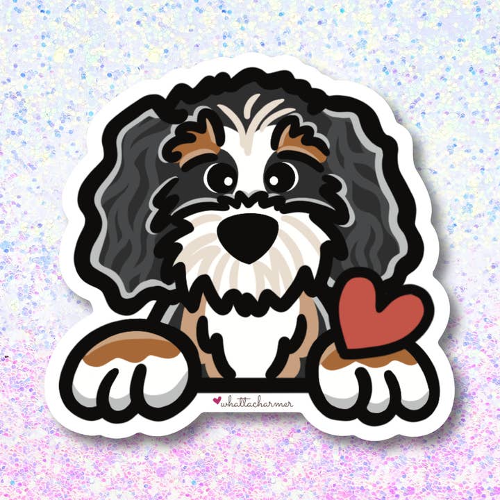 Autocollant Bernedoodle pour la vente par WhattaCharmer