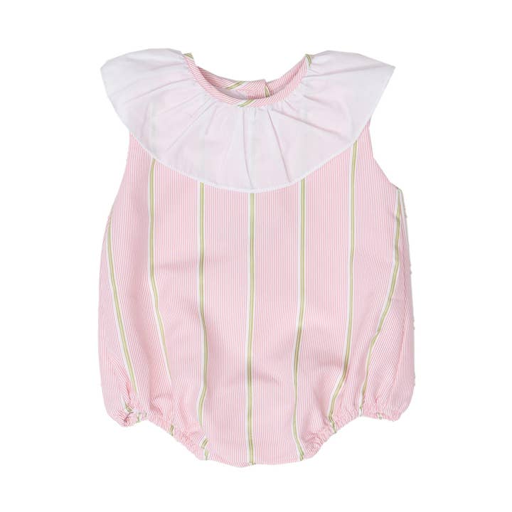 Tess Pink Striped Kids Bubble for wholesale by The Oaks Apparel Company