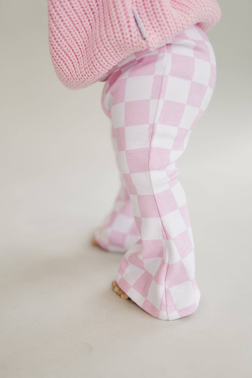 Lucky Panda Kids - Wholesale Pants - Baby - Checkered Flare Pants | Pink5