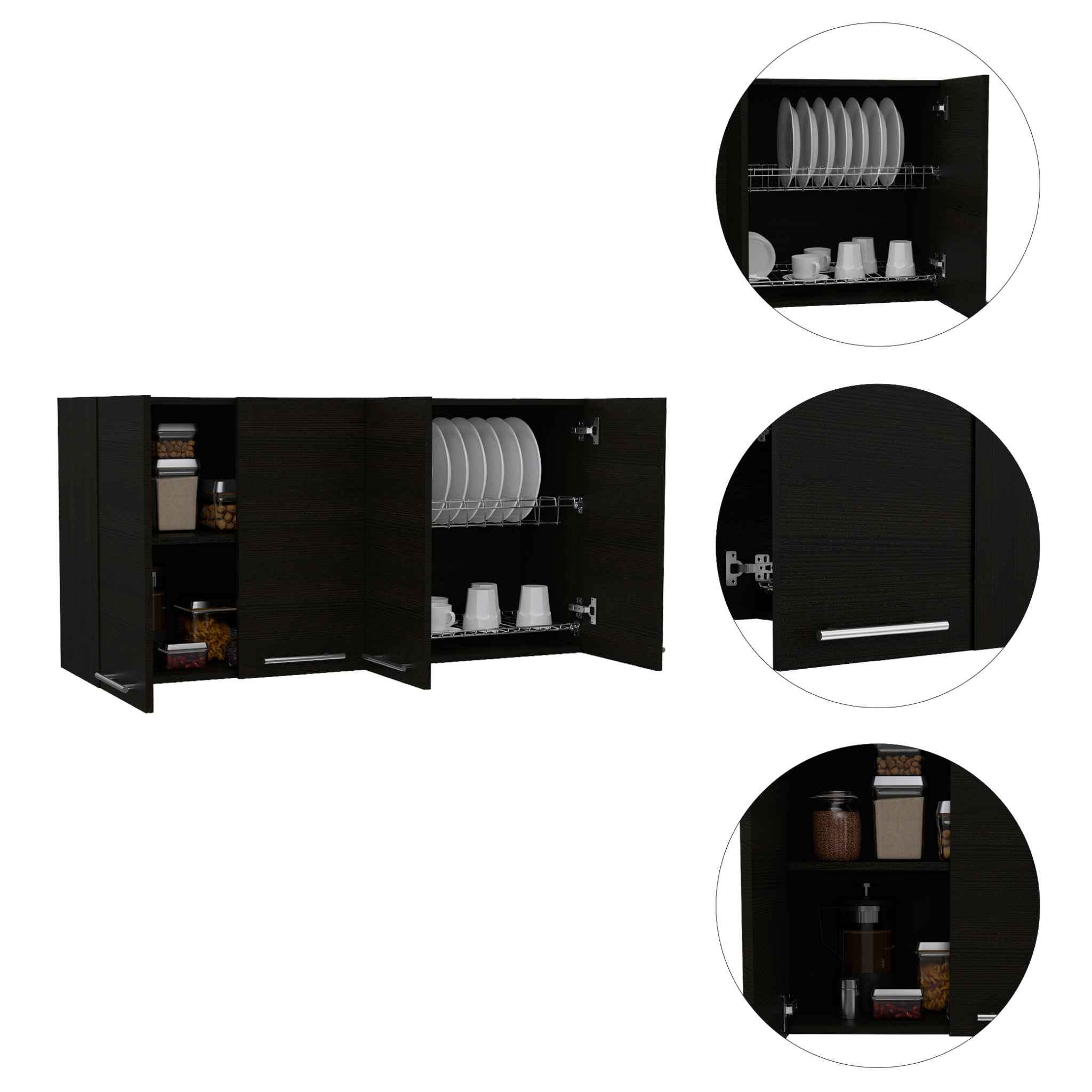 TUHOME FURNITURE - Wholesale Cabinet - Kitchen Cabinet 120 , Four Doors, Two Cabinets, Two Shelves9