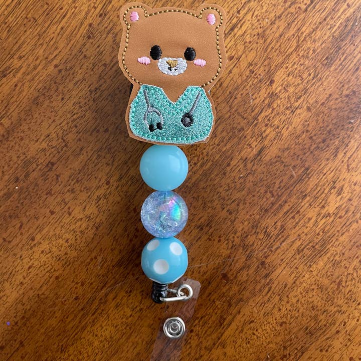 I Love Books and Bows - Wholesale Badge accessory – Women's - Badge Reel - Bear medical