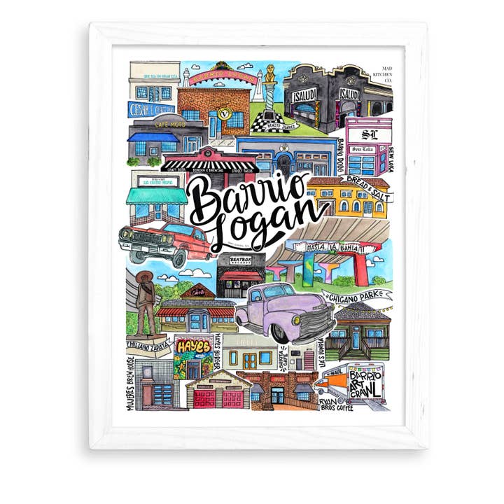 Lámina artística Barrio Logan para venta al por mayor de Mad Kitchen Co.
