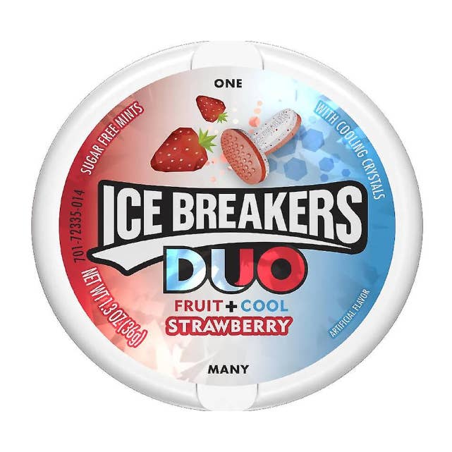 iSweet.ca - Wholesale Mints - Ice Breakers Mint - Strawberry Duo 1.3 oz X 8