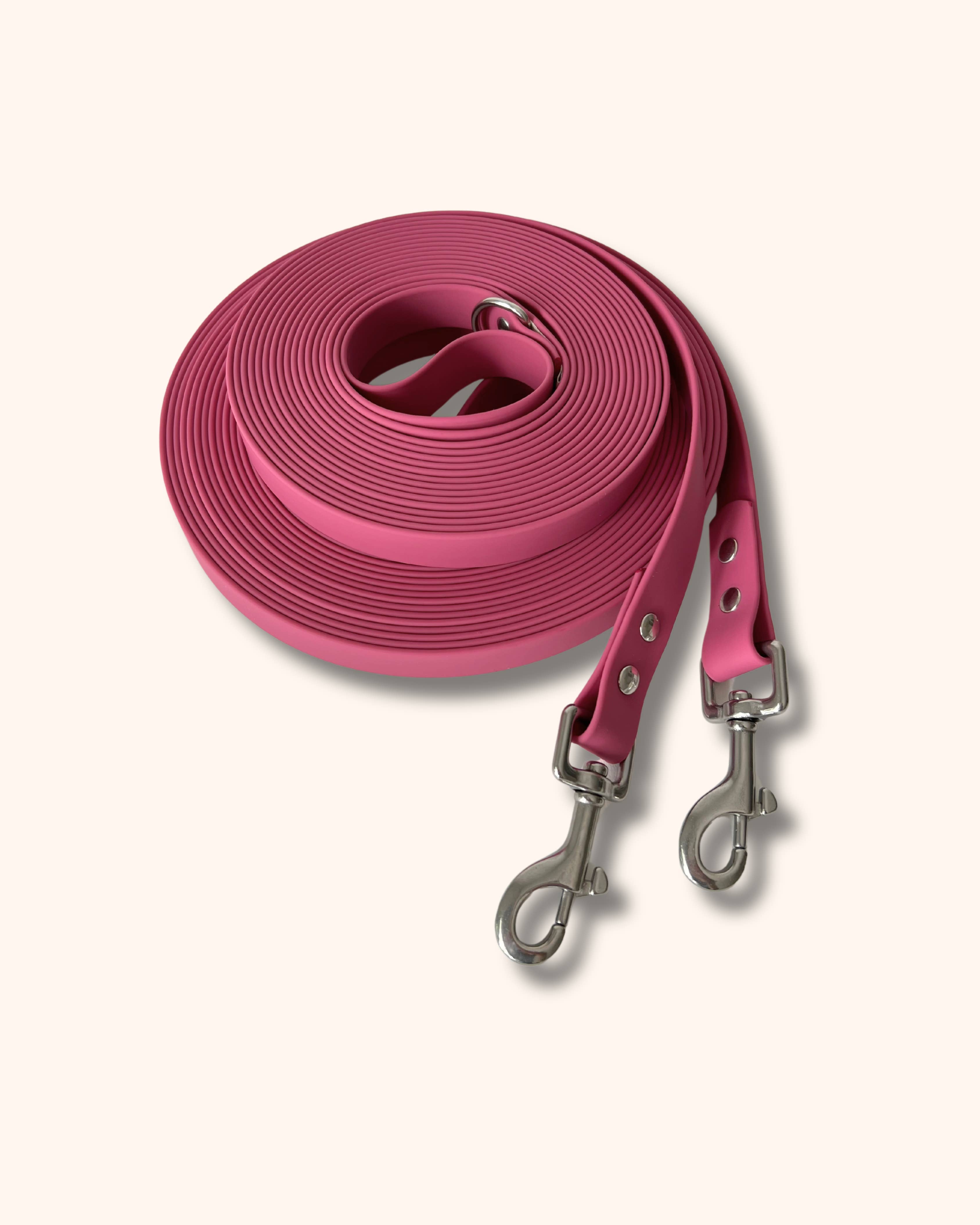 Ploouf Dogs - Wholesale Pet Leash - Dog - Raspberry pink “soft touch” lanyard