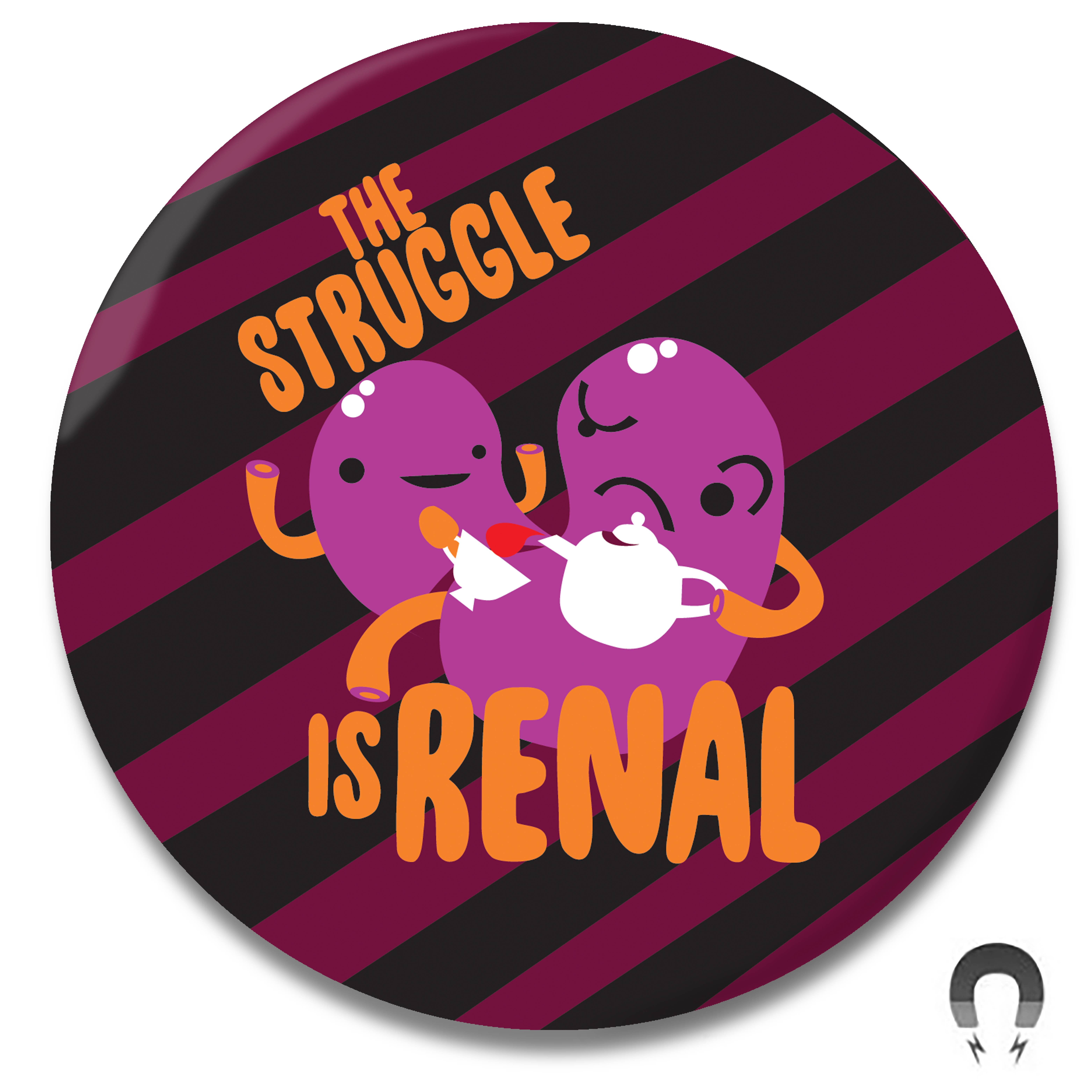 I Heart Guts | Organ Plushies Wholesale - Wholesale Magnet - The Struggle is Renal Magnet3